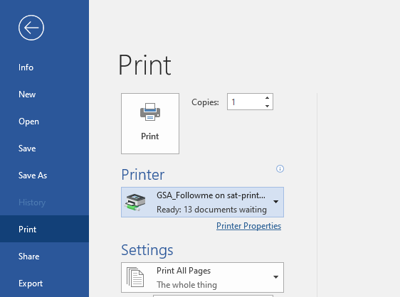 Printing - Basic Troubleshooting — Step 2: Checking the printer is correct