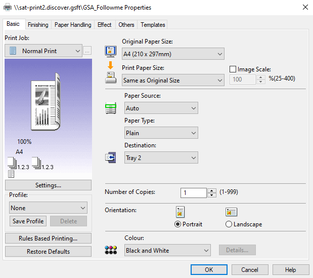 Printing - Basic Troubleshooting — Step 3: Ensure your settings are correct